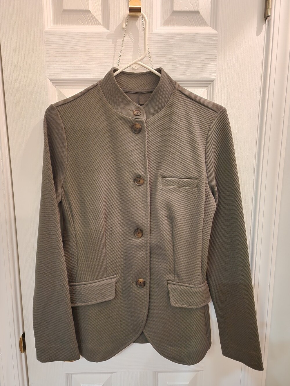 Banana Republic Olive Green Stand-Collar Blazer Size M